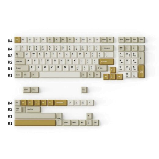 Cherry Profile Double – Shot PBT Full Set Keycaps – Camel 3