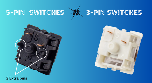 A Comparison of 5-Pin Keyboard Switches and 3-Pin Switches