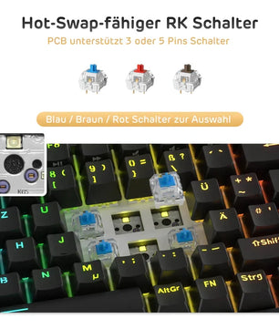 RK84 Royal Kludge 75% Wireless Mechanical Keyboard 11