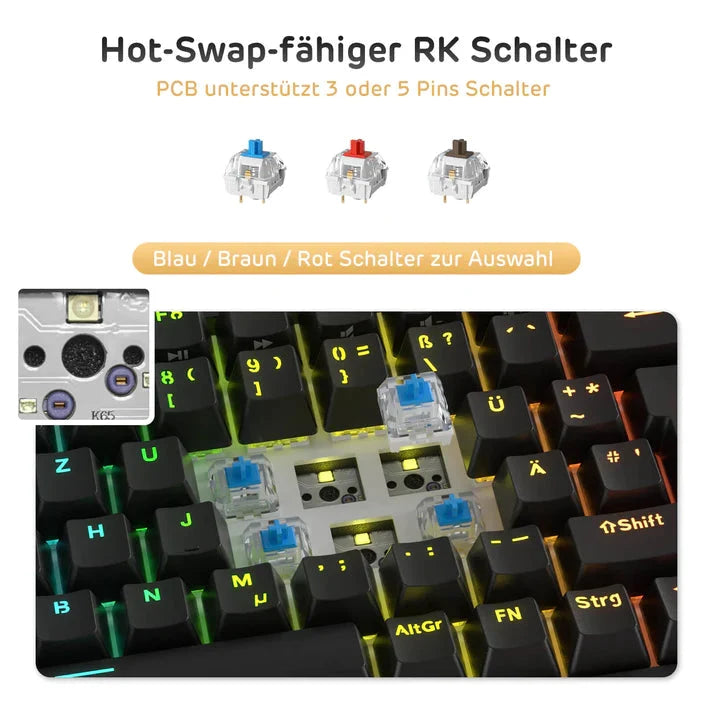 RK84 Royal Kludge 75% Wireless Mechanical Keyboard 11