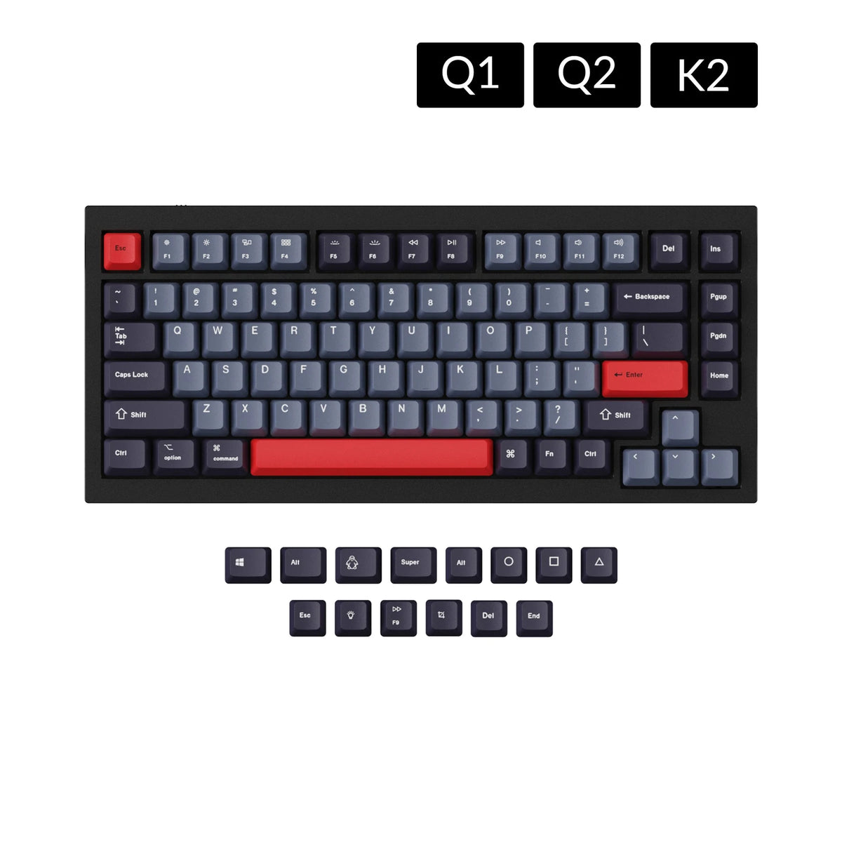 JIS Q1 OEM Dye-Sub PBT Keycap Set 12