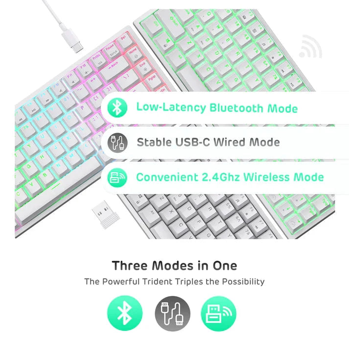 RK84 Royal Kludge 75% Wireless Mechanical Keyboard 24