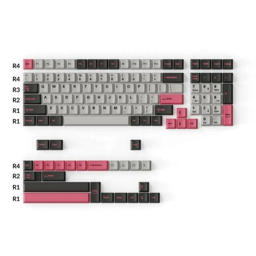Cherry Profile Double â€“ Shot PBT Full Set Keycaps â€“ Dolch Pink 3