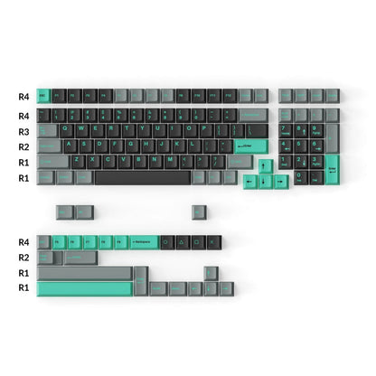 Cherry Profile Double-Shot PBT Full Set Keycaps â€“ Hacker Mint 3