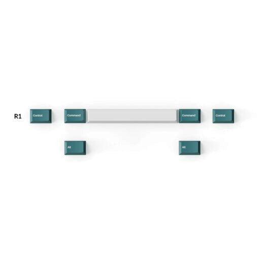 Cherry Profile Double-Shot PBT Full Set Keycaps â€“ White Mint 4