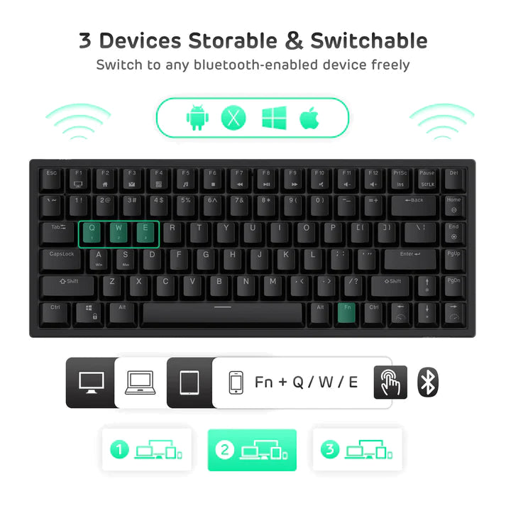 RK84 Royal Kludge 75% Wireless Mechanical Keyboard 4