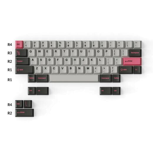 Cherry Profile Double â€“ Shot PBT Full Set Keycaps â€“ Dolch Pink 4