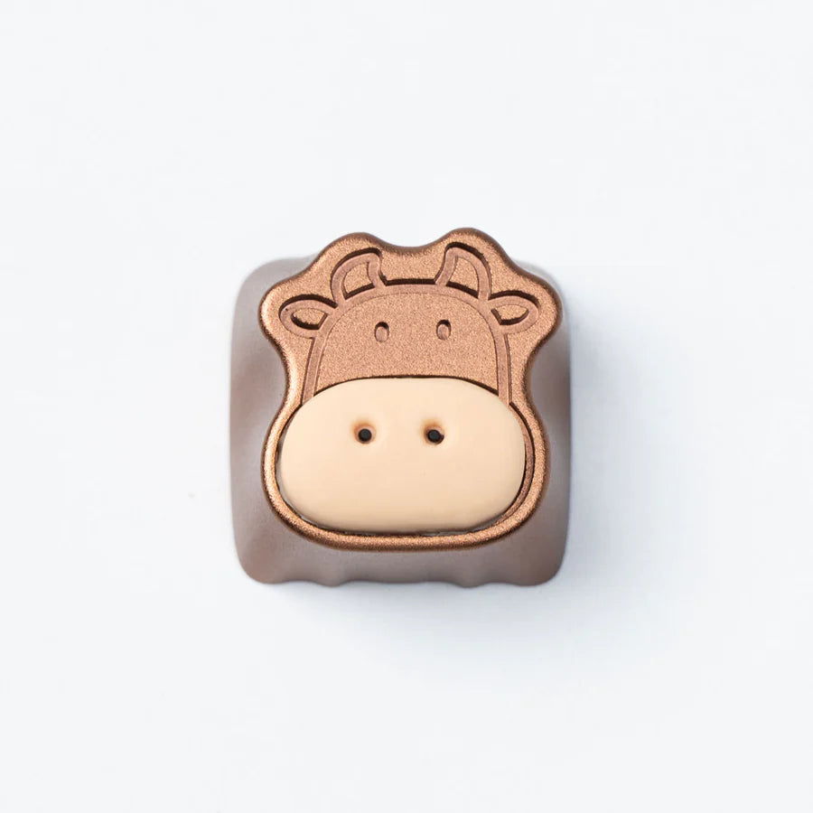 Cute Cows Aluminum Alloy Artisan Keycap 5