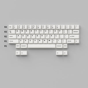 Cherry Profile Double â€“ Shot PBT Full Set Keycaps â€“ Black on White 5