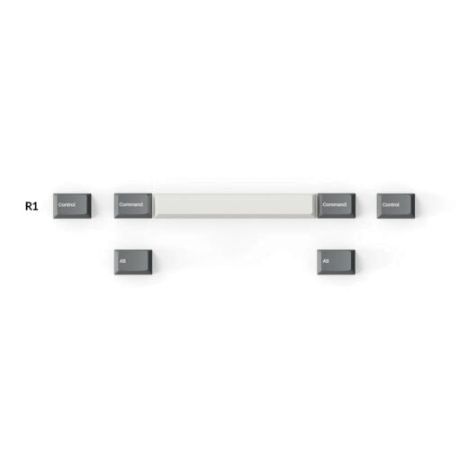 Cherry Profile Double-Shot PBT Full Set Keycaps â€“ Grey, White, and Blue 6
