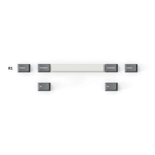 Cherry Profile Double-Shot PBT Full Set Keycaps â€“ Grey, White, and Blue 6