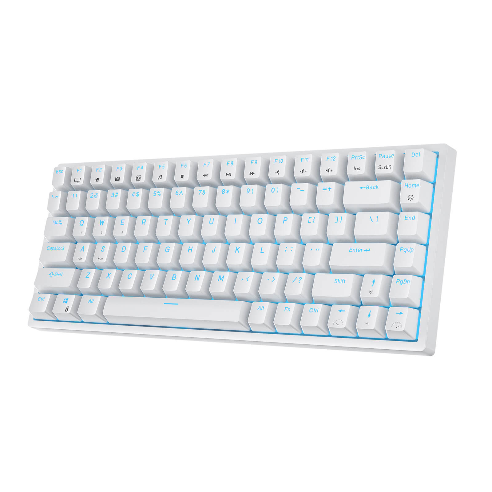 RK84 Royal Kludge 75% Wireless Mechanical Keyboard, Blue Backlit