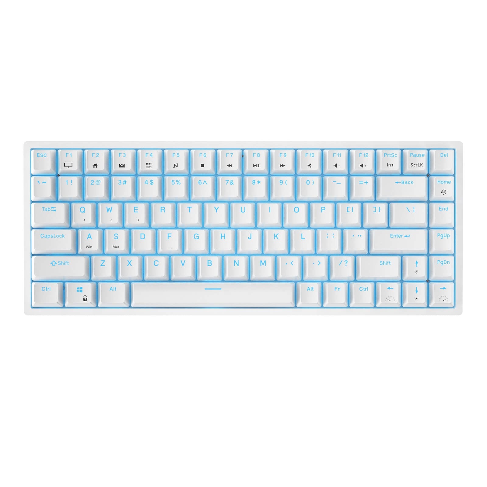 RK84 Royal Kludge 75% Wireless Mechanical Keyboard, Blue Backlit