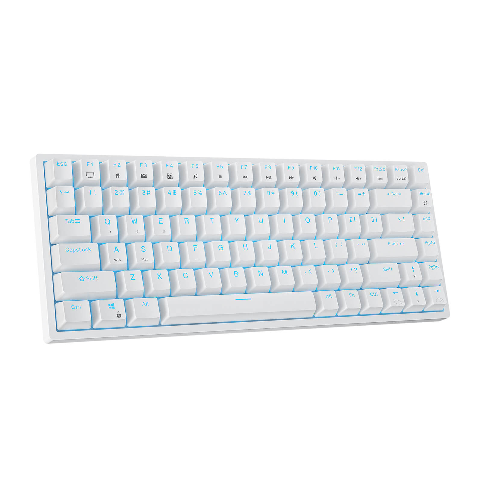 RK84 Royal Kludge 75% Wireless Mechanical Keyboard, Blue Backlit