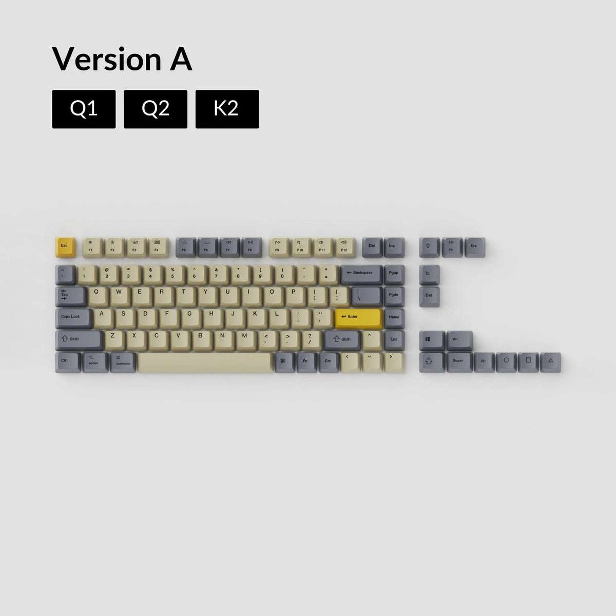 JIS Q1 OEM Dye-Sub PBT Keycap Set 7