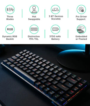 RK84 Royal Kludge 75% Wireless Mechanical Keyboard 8