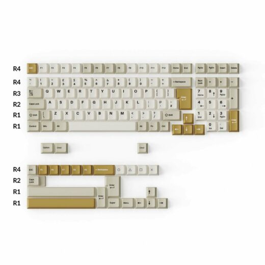 Keychron Cherry Profile Double – Shot PBT Full Set Keycaps – Camel