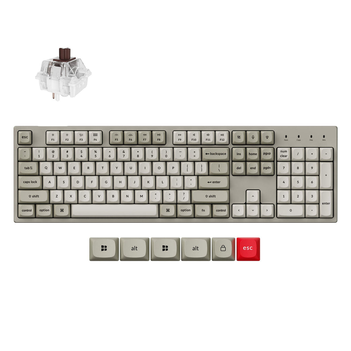 Keychron C2 Pro 8K QMK Wired Custom Mechanical Keyboard