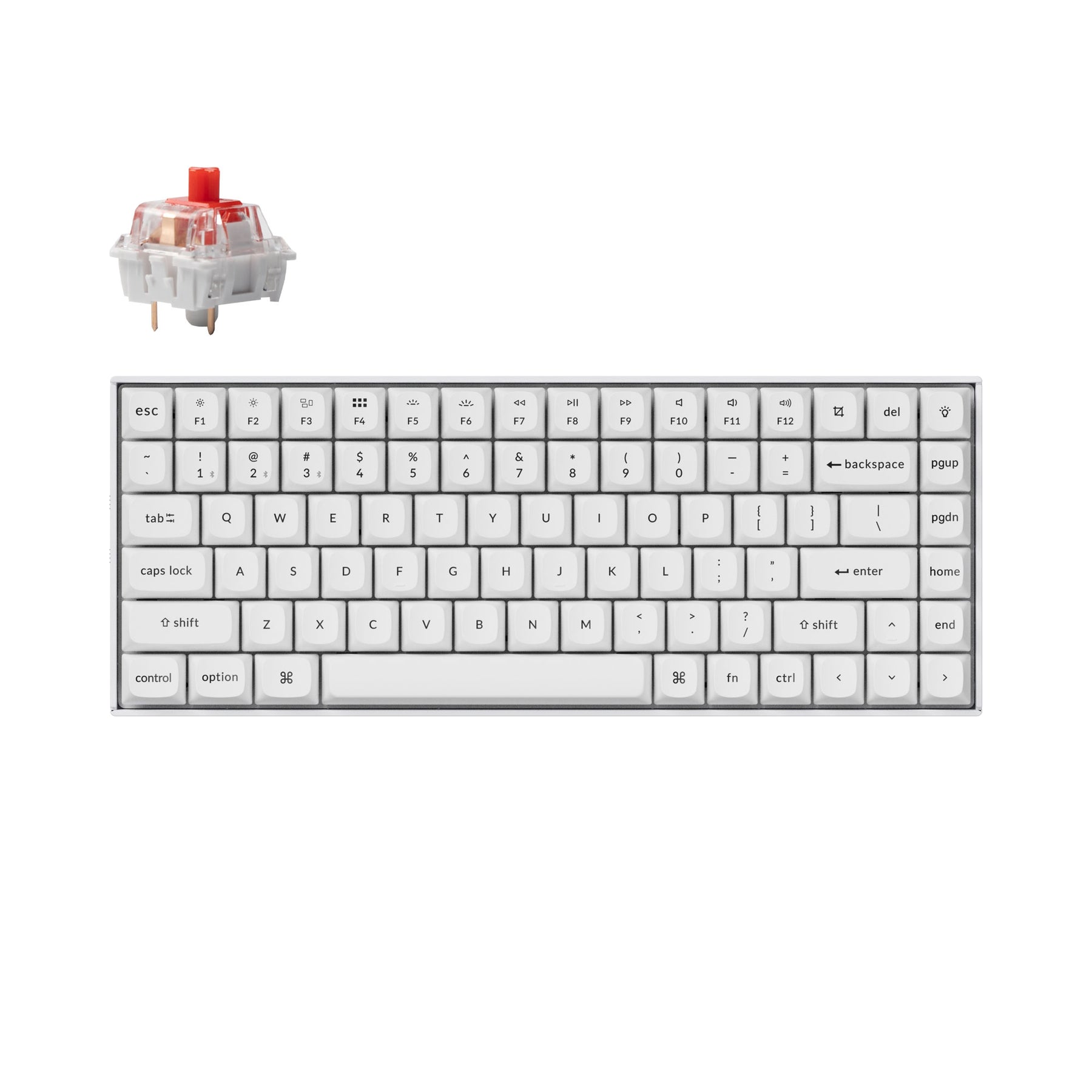 Keychron K2 Max Tastiera Meccanica Wireless 75% - RGB, Switch Super Red, Telaio Alluminio Per Mac/Windows