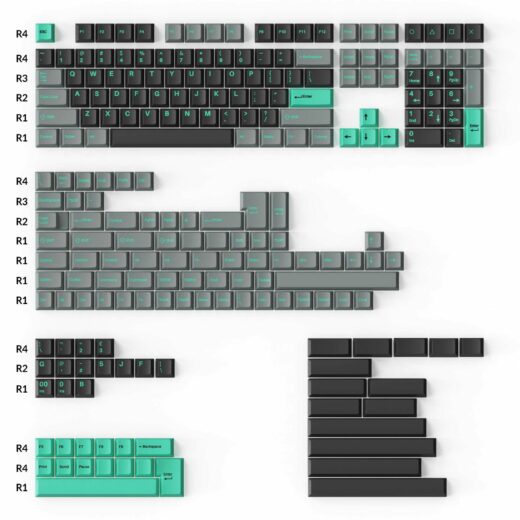 Keychron Cherry Profile Double-Shot PBT Full Set Keycaps – Hacker Mint