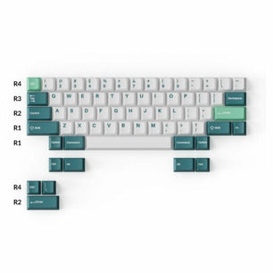 Keychron Cherry Profile Double-Shot PBT Full Set Keycaps – White Mint