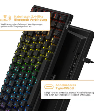 RK84 Royal Kludge 75% Wireless Mechanical Keyboard