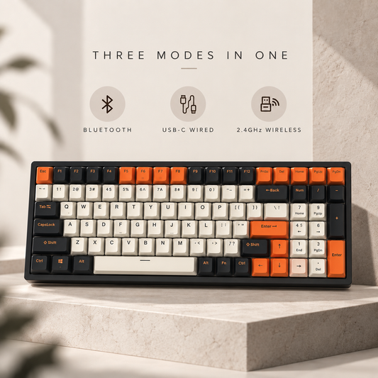 RK Royal Kludge RK100 Tri-Mode RGB Hot Swap Mechanical Keyboard