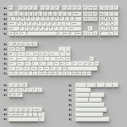 Cherry Profile Double - Shot PBT Full Set Keycaps - Grey, White